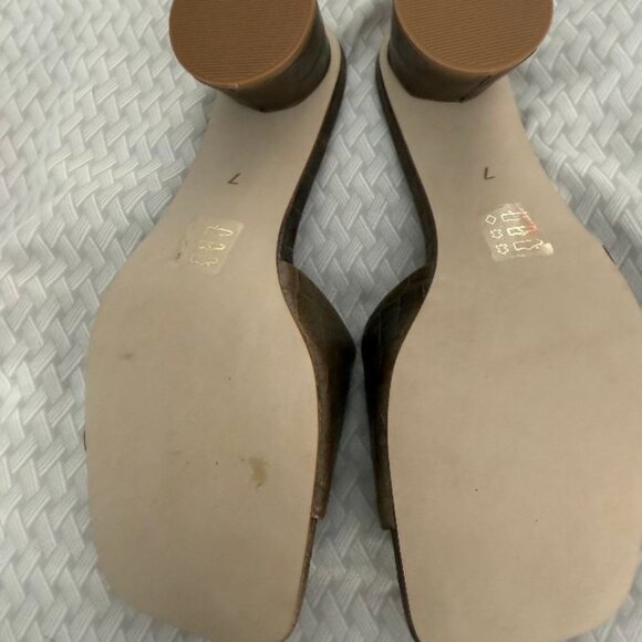 Olive Green mock crock slides, never worn, purchased at Dillard's - Picture 3 of 3